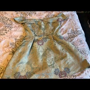 Off the Shoulder Embroidered Dress